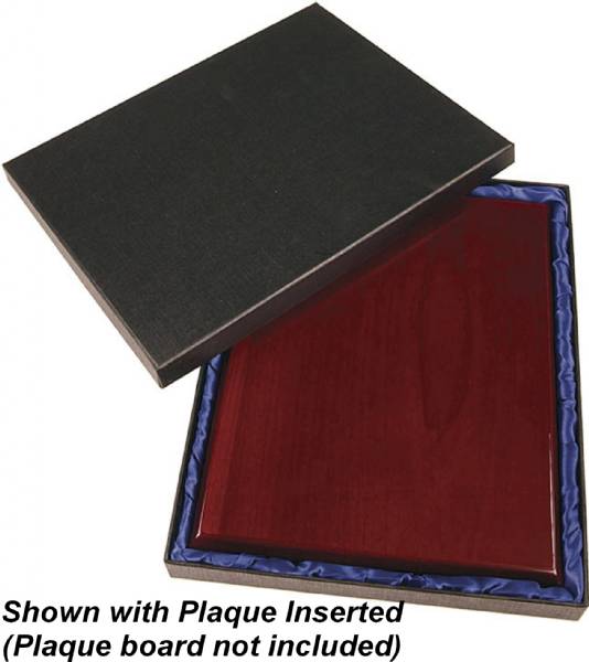 10 1/2" x 13" Black Regal Plaque Box with Satin Lining #2