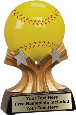 5" Softball Trophy Shooting Star Series Resin