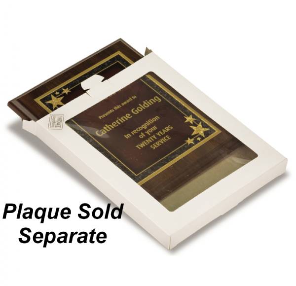 9" x 12" White Plaque Presentation Window Box - Made in USA #2