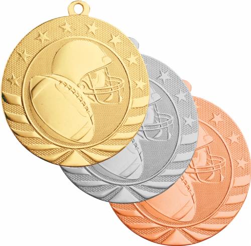 2 3/4" Football Starbrite Series Medal