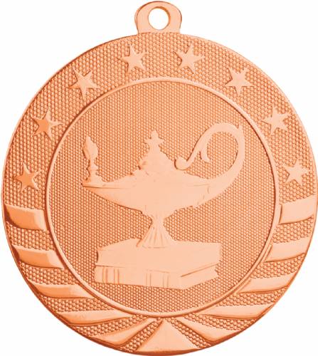 2 3/4" Lamp of Knowledge Starbrite Series Medal #4