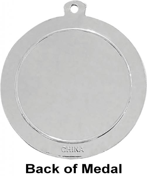 2 3/4" Silver 2nd Place Starbrite Series Medal #2
