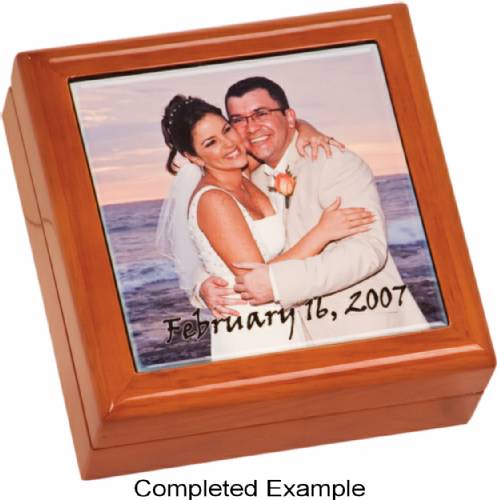 Brown Gift Box with Sublimatable Ceramic Tile #2