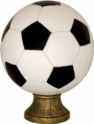 10 1/2" Color Soccer Ball Resin