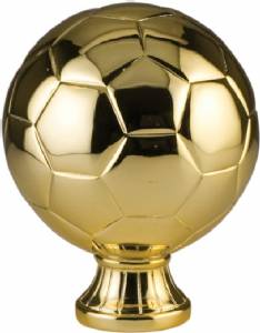5 1/2" Gold Metallized Soccer Ball Resin