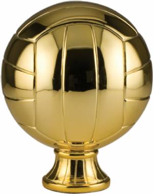5 1/2" Gold Metallized Volleyball Resin