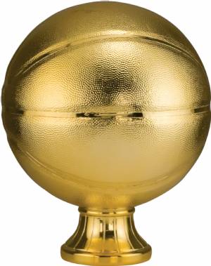 11 1/2" Gold Metalized Basketball Resin