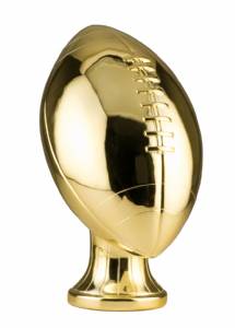 11" Gold Metalized Lifesize Football Resin