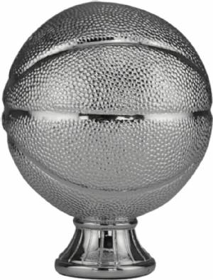 5 1/2" Silver Metallized Basketball Resin