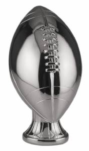 5 3/4" Silver Metalized Football Resin