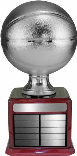 17 1/2" Silver Metalized Fantasy Basketball Resin Trophy Kit