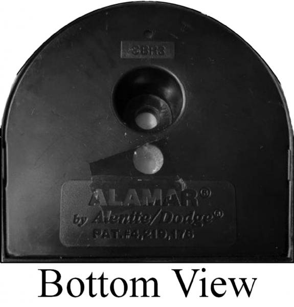 3 3/4" x 3 1/2" Rounded Weighted Plastic Trophy Base Black Marble #2
