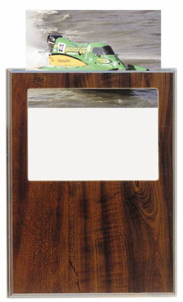 9" x 12" Cherry Finish Photo Holder Plaque Blank - Made in USA