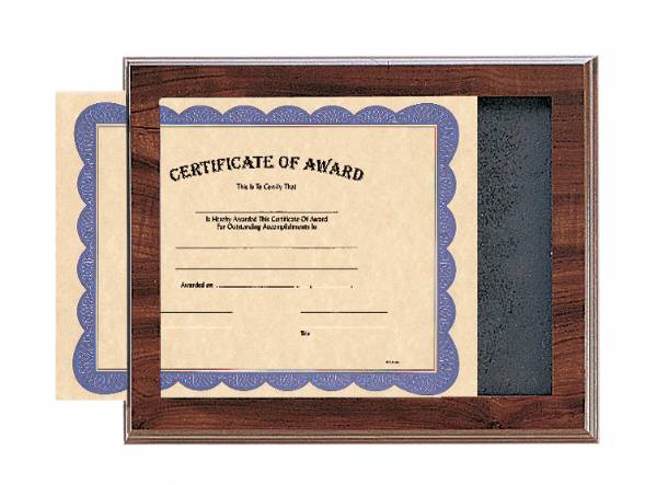 10 1/2" x 13" Cherry Finish Document Holder Plaque Blank - Made in USA #2