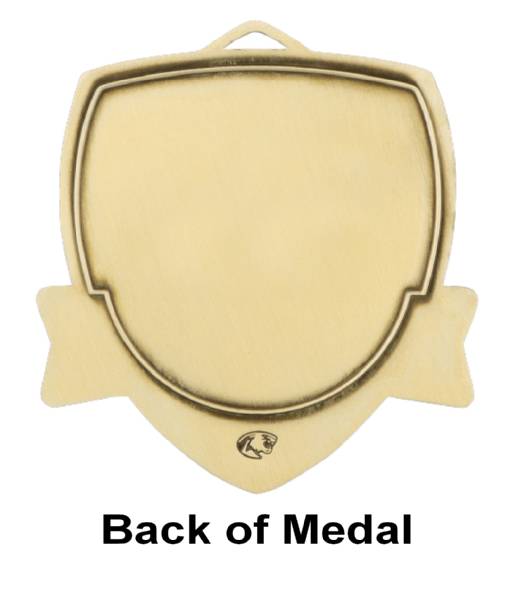 2 1/2" Basketball Shield Series Award Medal #5