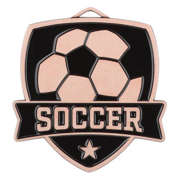 2 1/2" Soccer Shield Series Award Medal #4