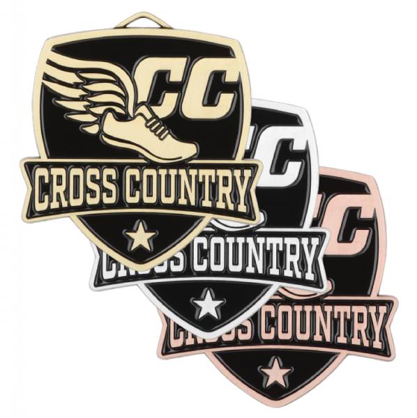 2 1/2" Cross Country Shield Series Award Medal