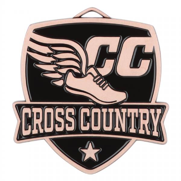 2 1/2" Cross Country Shield Series Award Medal #4