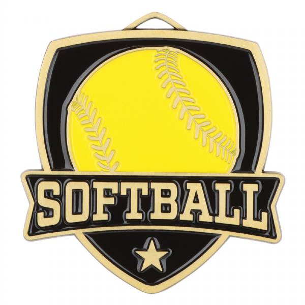 2 1/2" Softball Shield Series Award Medal #2