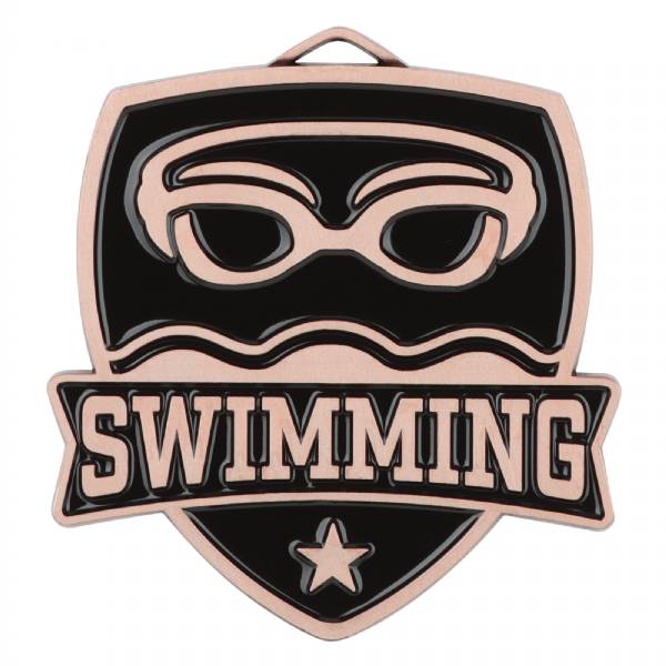 2 1/2" Swimming Shield Series Award Medal #4