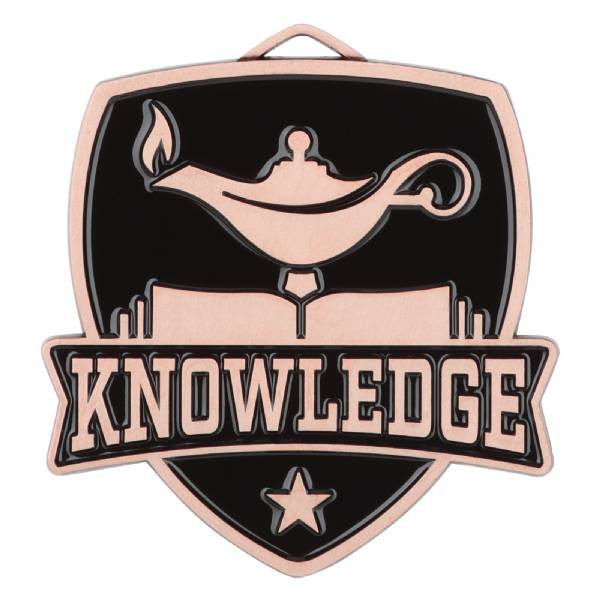2 1/2" Knowledge Shield Series Award Medal #4