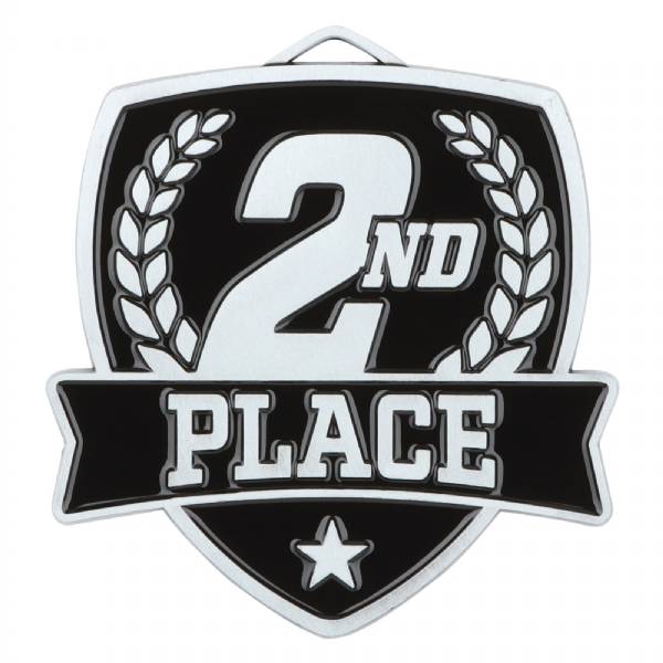 2 1/2" 2nd Place Shield Series Award Medal