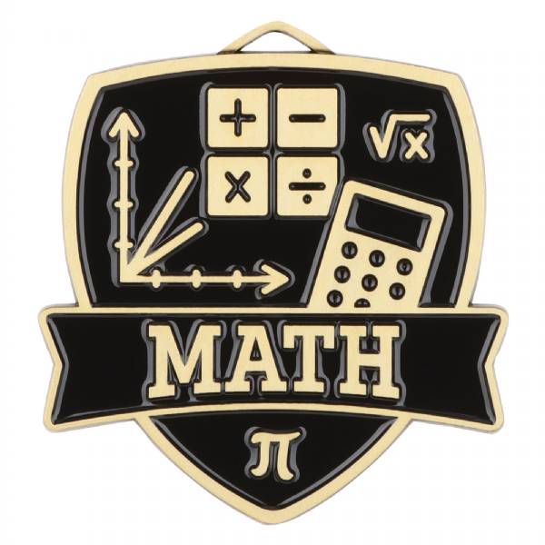 2 1/2" Math Shield Series Award Medal #2