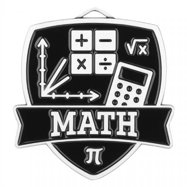 2 1/2" Math Shield Series Award Medal #3