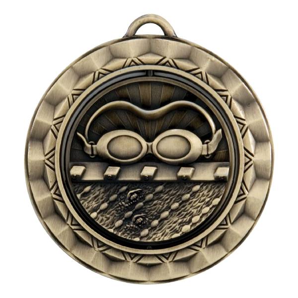 2 5/16" Spinner Series Swimming Award Medal #2
