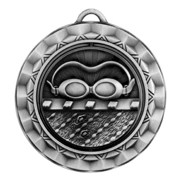 2 5/16" Spinner Series Swimming Award Medal #3
