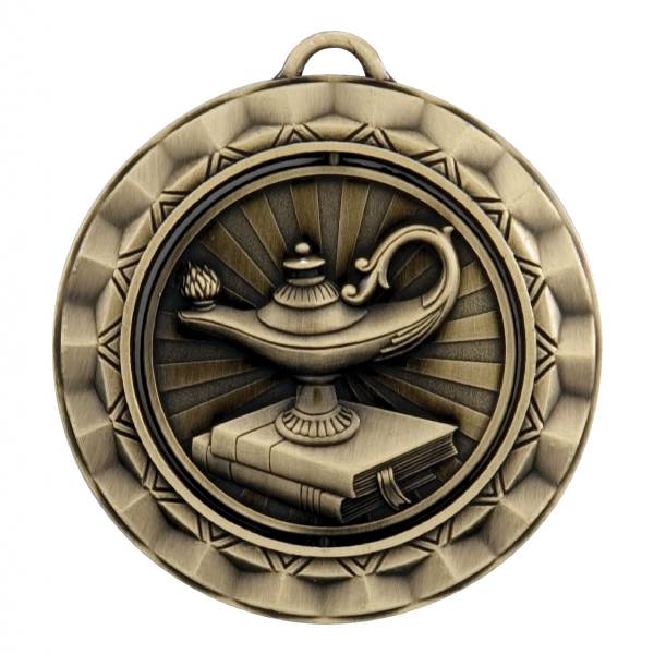 2 5/16" Spinner Series Lamp of Knowledge Award Medal #2