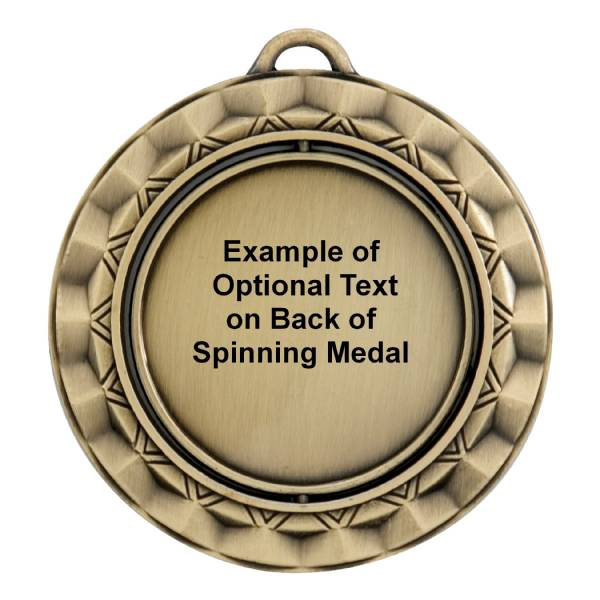 2 5/16" Spinner Series Lamp of Knowledge Award Medal #7