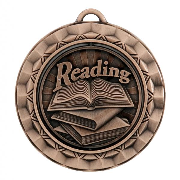 2 5/16" Spinner Series Reading Award Medal #4