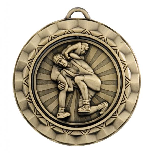 2 5/16" Spinner Series Wrestling Award Medal #2