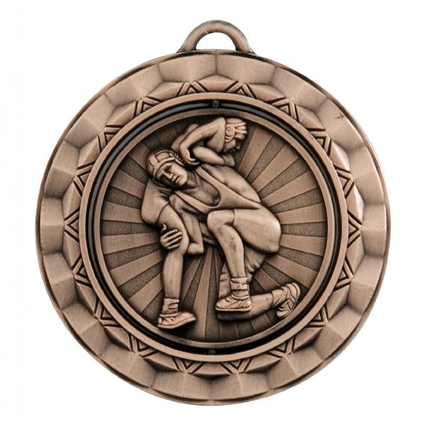 2 5/16" Spinner Series Wrestling Award Medal #4