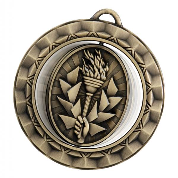 2 5/16" Spinner Series Victory Torch Award Medal #2
