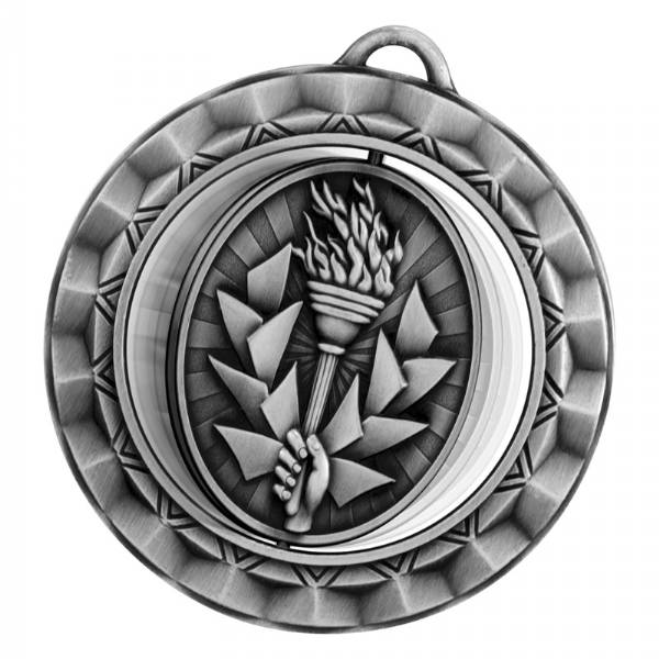 2 5/16" Spinner Series Victory Torch Award Medal #3