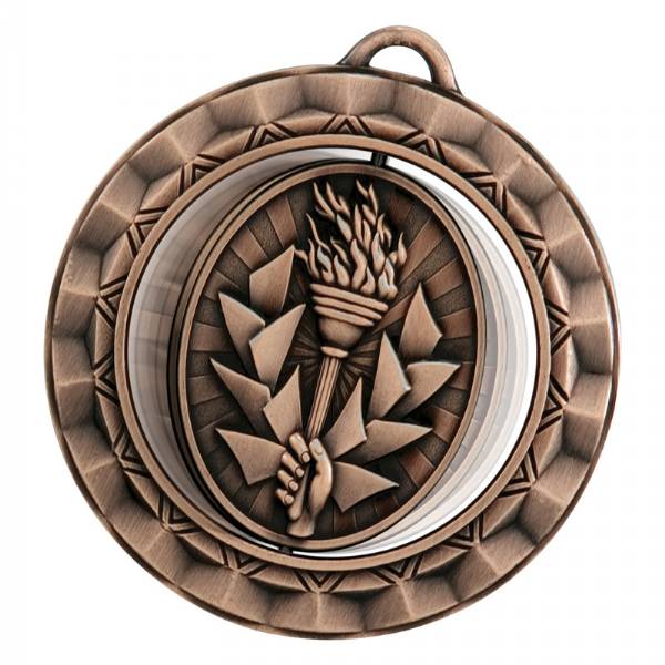 2 5/16" Spinner Series Victory Torch Award Medal #4