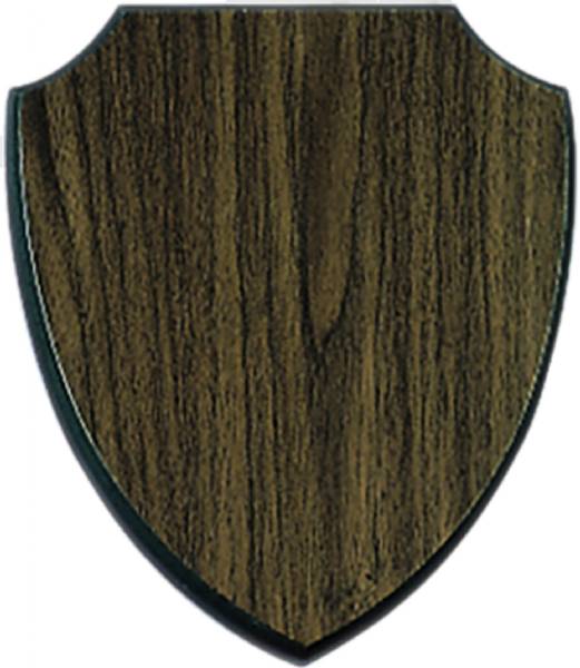 6 1/8" x 7 3/4" Walnut Finish Shield Plaque Blank