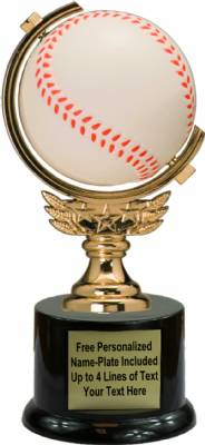 7" Spinning Soft - Baseball Trophy Kit with Pedestal Base