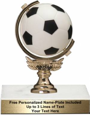 5 3/4" Spinning Soft - Soccer Ball Trophy Kit