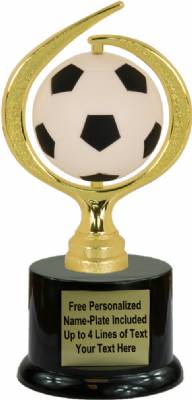 8" Spinning Soft - Soccer Trophy Kit with Pedestal Base