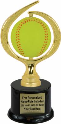 8" Spinning Soft - Softball Trophy Kit with Pedestal Base