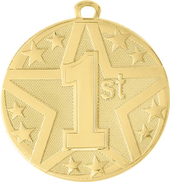 2" Gold 1st Place StarBurst Series Medal