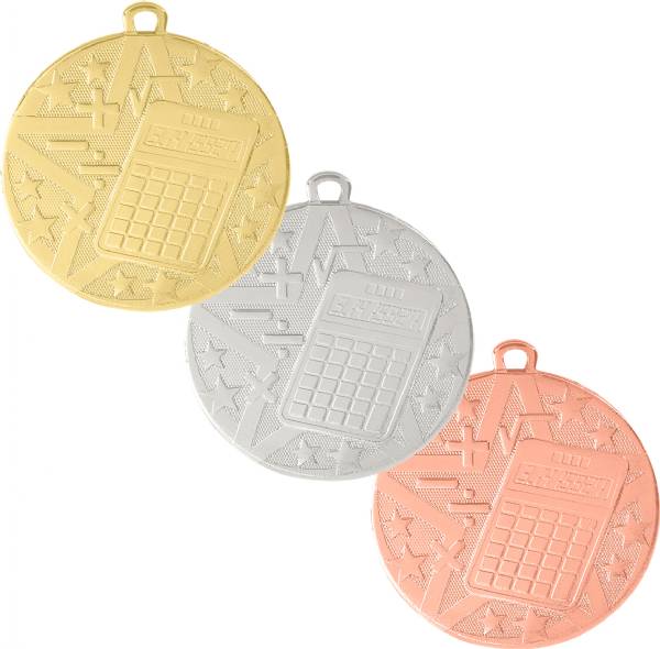 2" Math StarBurst Series Medal