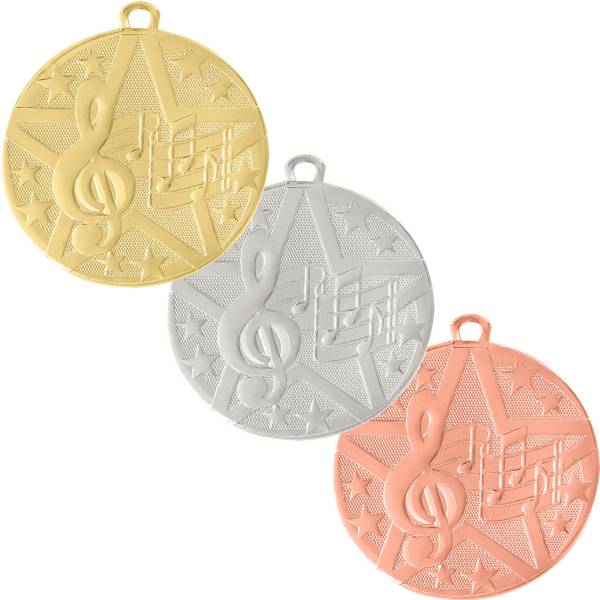 2" Music StarBurst Series Medal