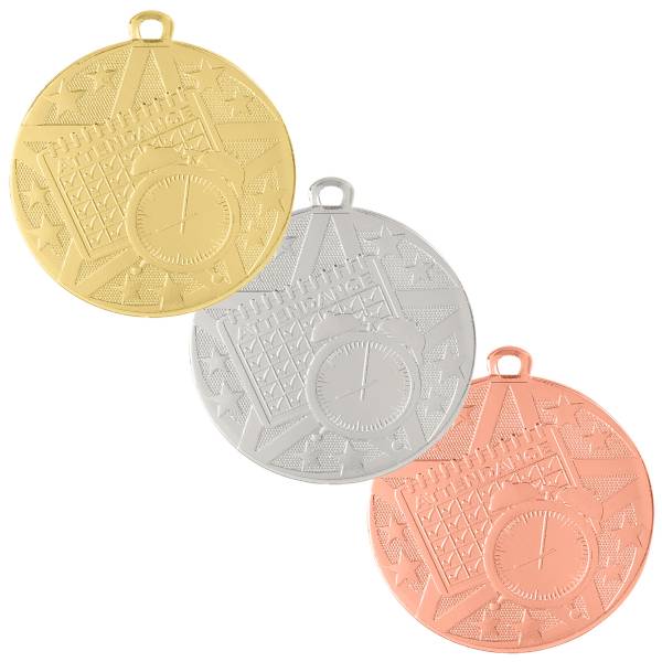 2" Perfect Attendance StarBurst Series Medal