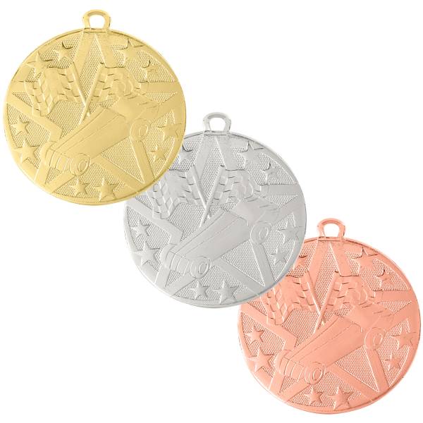 2" Pinewood Derby StarBurst Series Medal