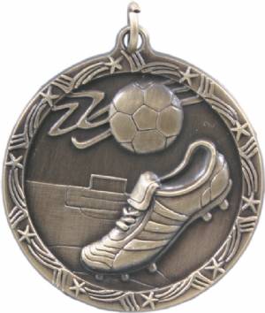 Shooting Star 1 3/4" Soccer Award Medal #2