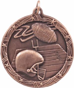Shooting Star 1 3/4" Football Award Medal #4
